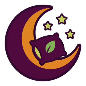 Icon: Mond und Kissen – besser schlafen