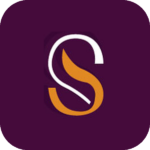Logo pme-kurs.de – Bildmarke S auf Aubergine